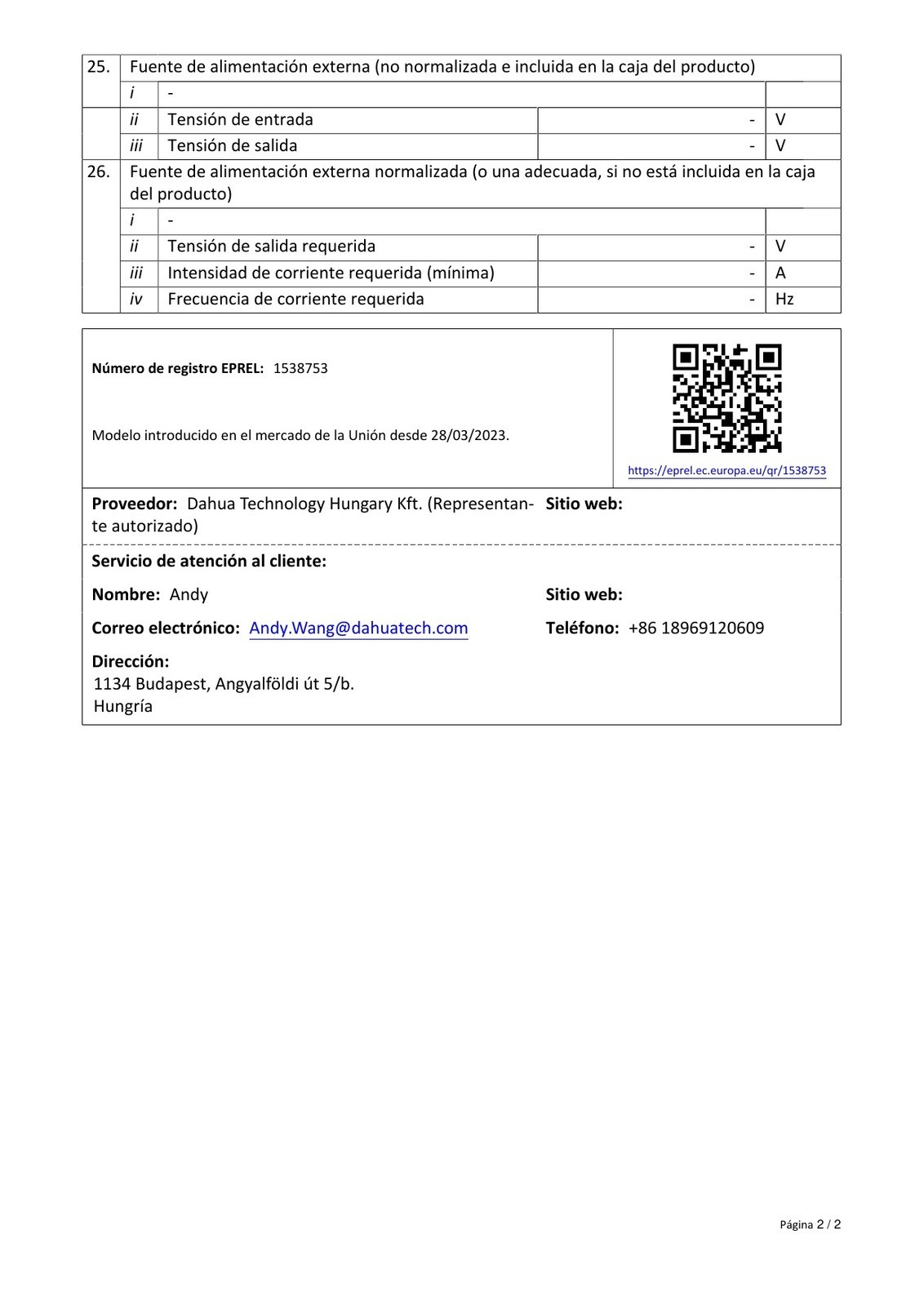 Ficha de producto