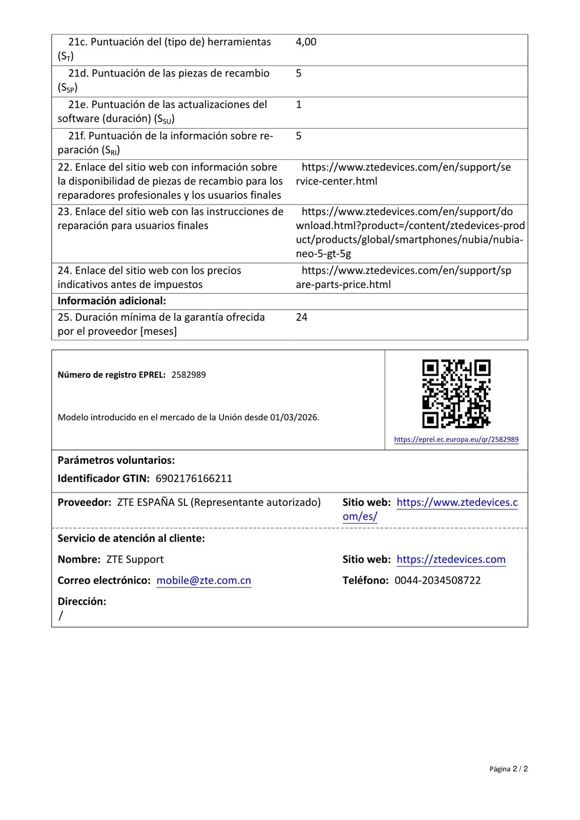 Scheda prodotto