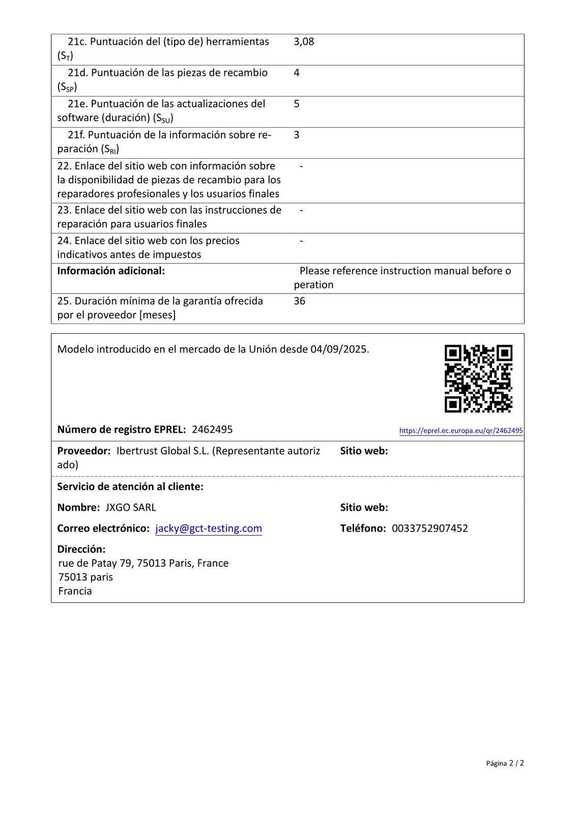 Scheda prodotto